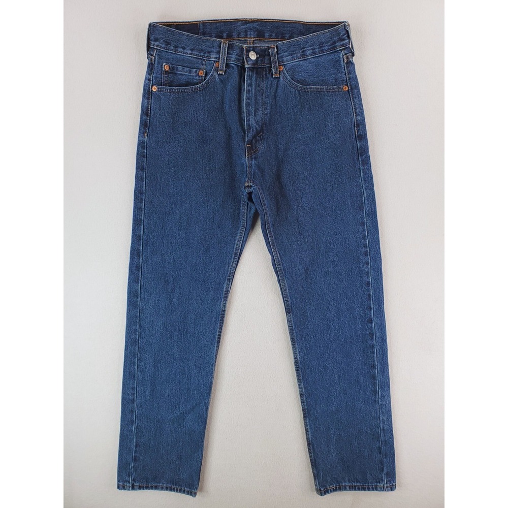 Levis 505 Jeans Mensโ 32x32 Blue Regular Straight Denim Pants Medium Wash
